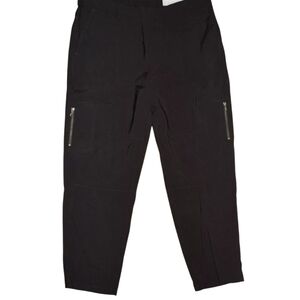 NEW! CHICO'S Black Pull On Relaxed Cargo Ankle Pants Sz. 2.5 = Lg/14.